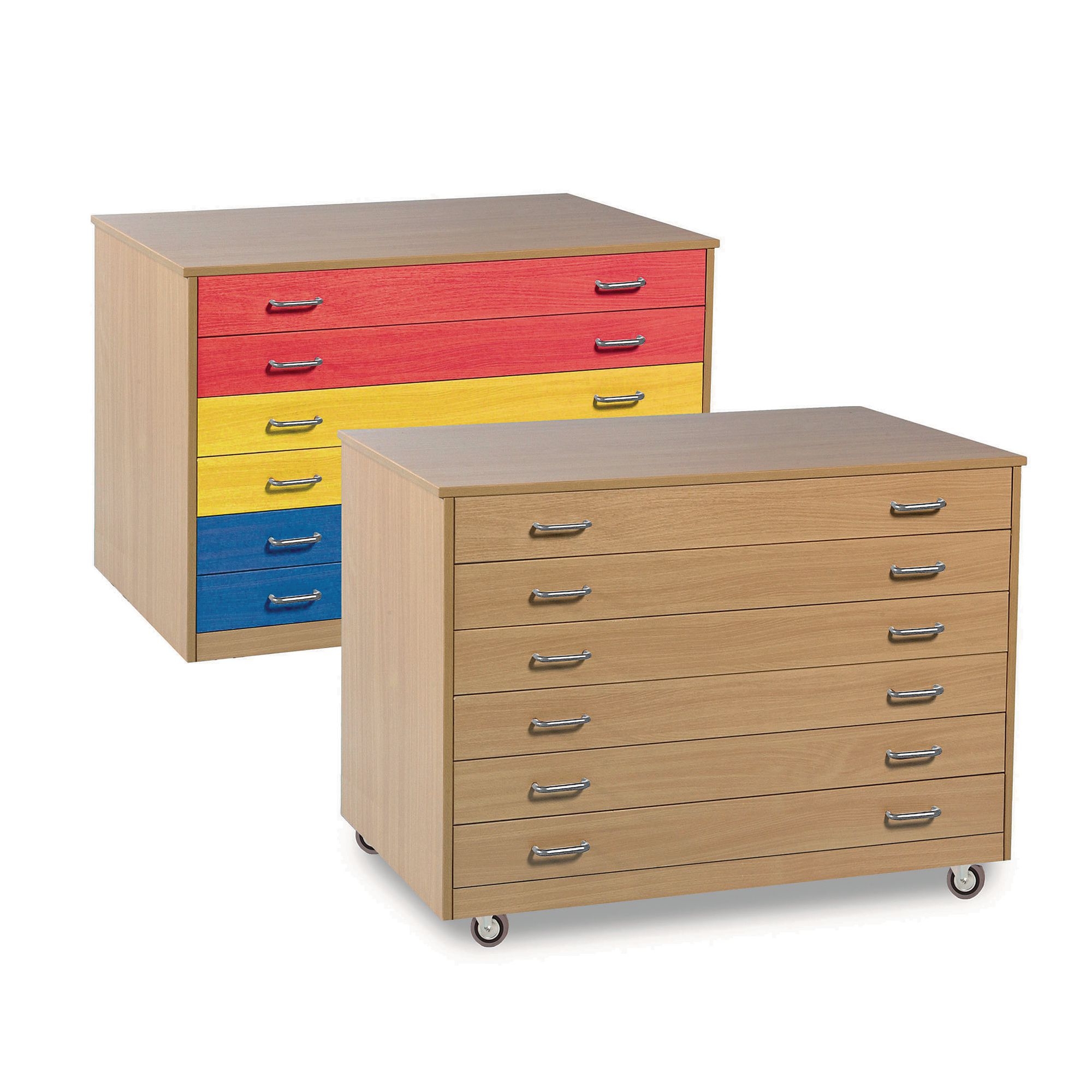 6 Drawer Plan Chest - Colour - Static